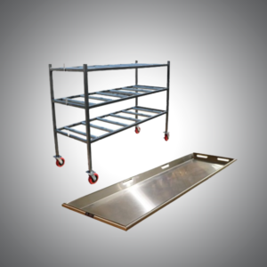 3 Tier MOBI End Loading Mortuary Roller Rack