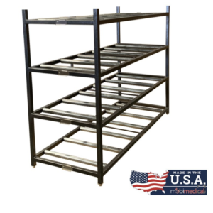 4 Tier MOBI End Loading Mortuary Roller Rack